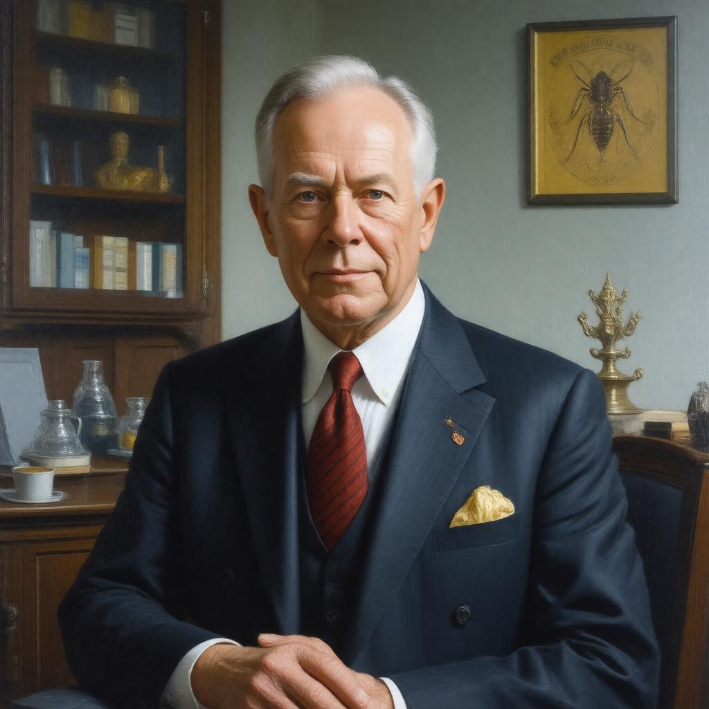 Click to view larger image AI-created image of Sir Brian Greenwood
