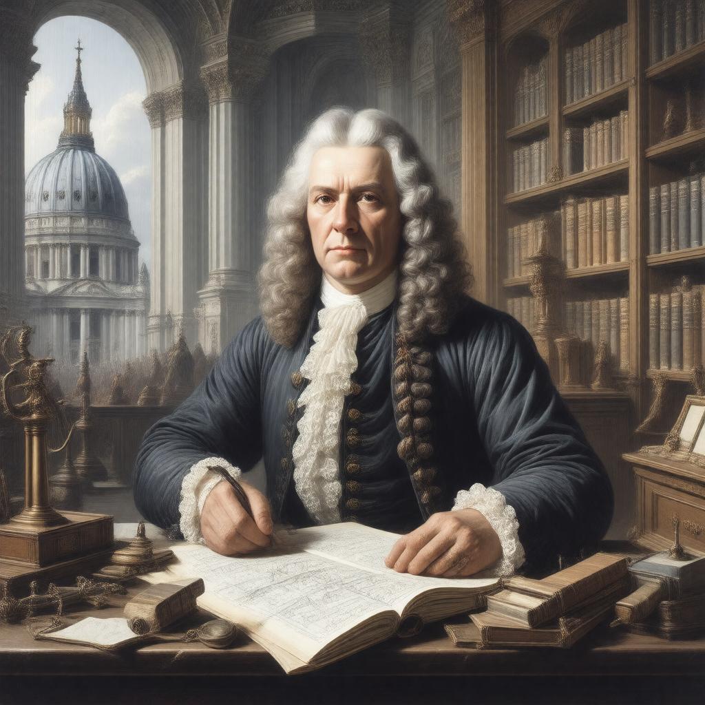 AI-created image of Sir Christopher Wren