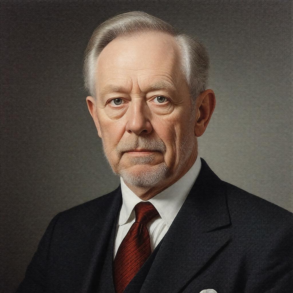 Click to view larger image AI-created image of Sir Eric Ash