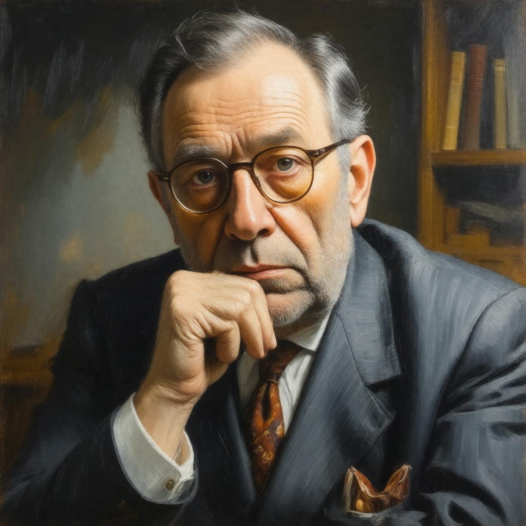 AI-created image of Sir Harold Pinter