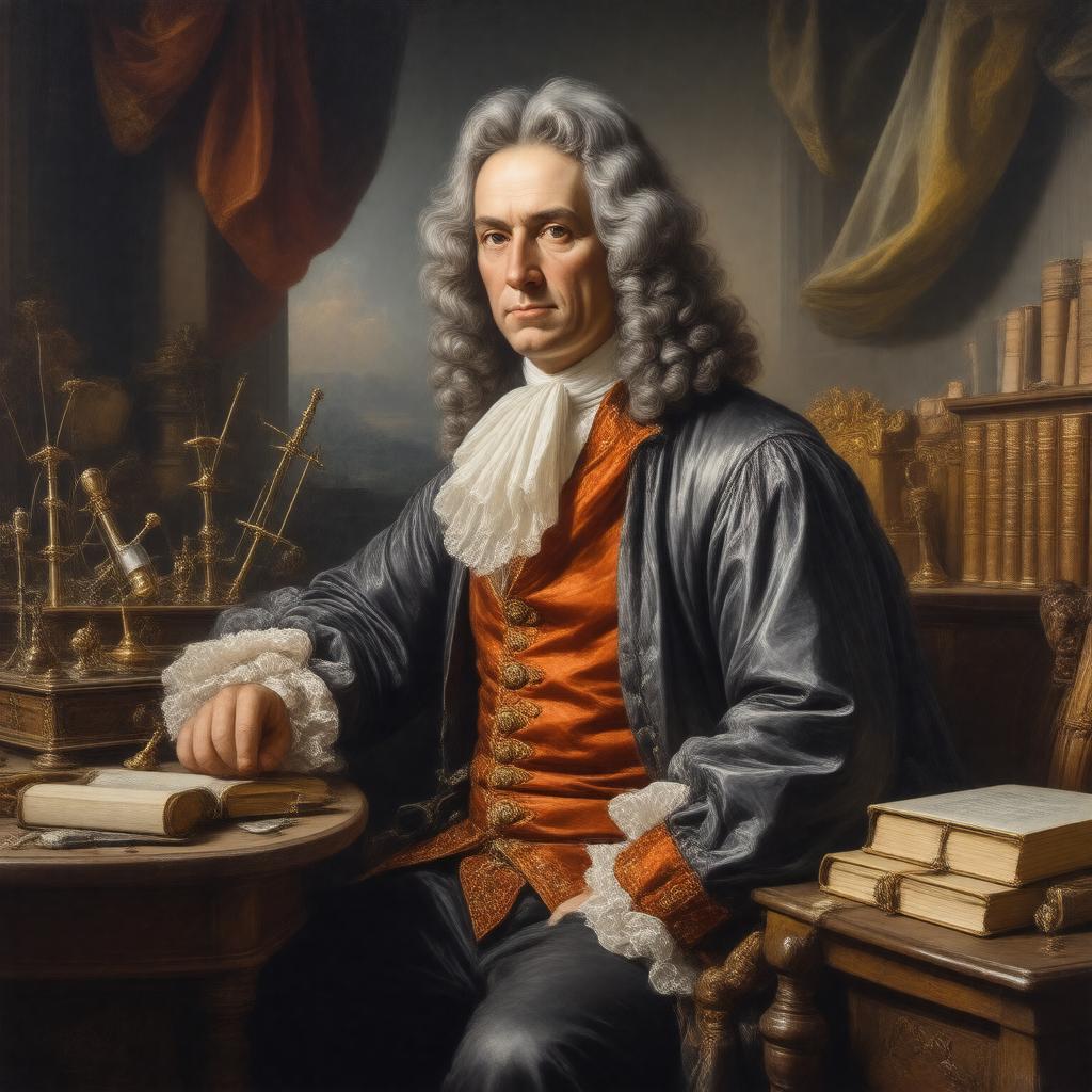 AI-created image of Sir Isaac Newton