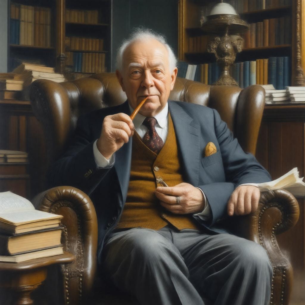 AI-created image of Sir John Betjeman