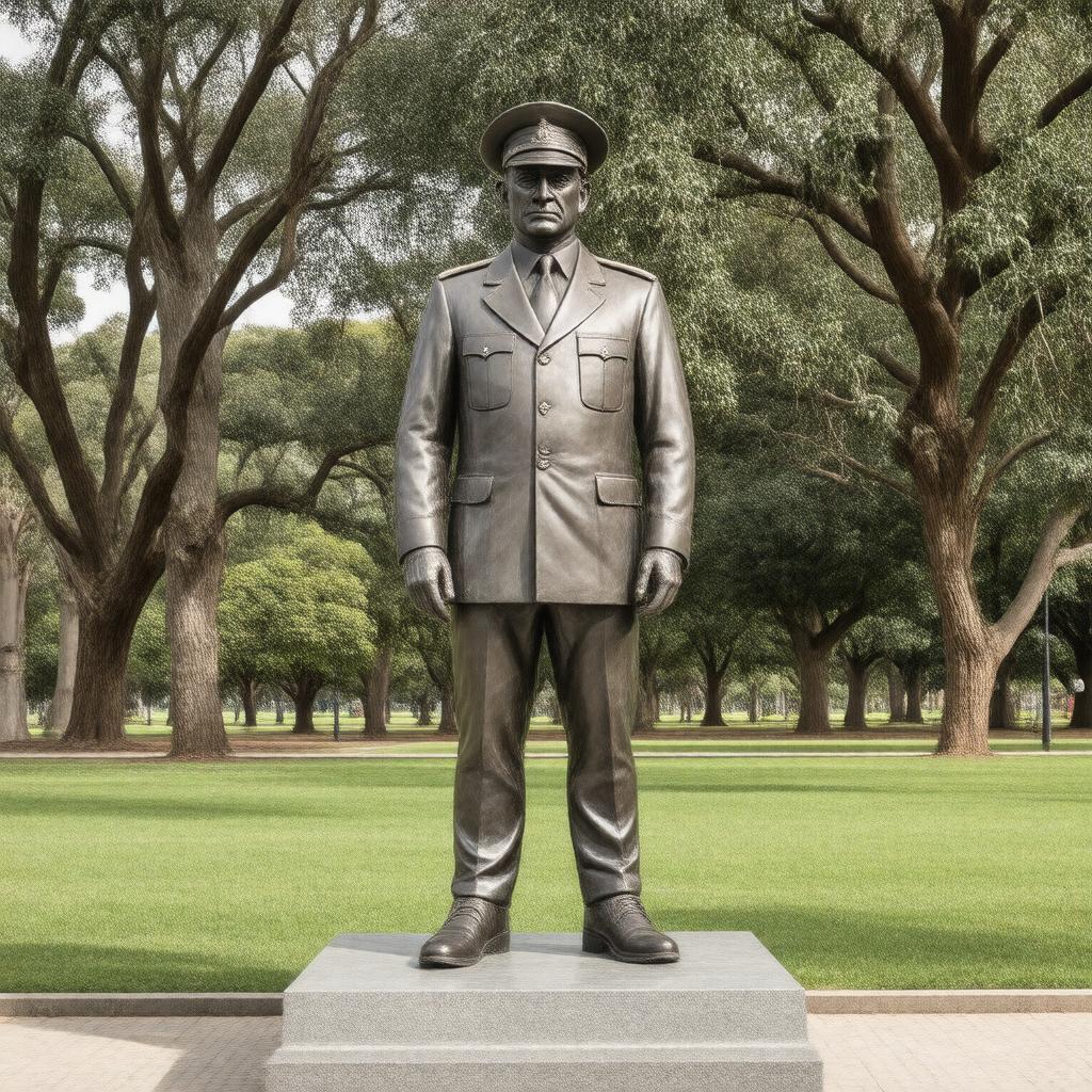 Click to view larger image AI-created image of Sir John Monash statue