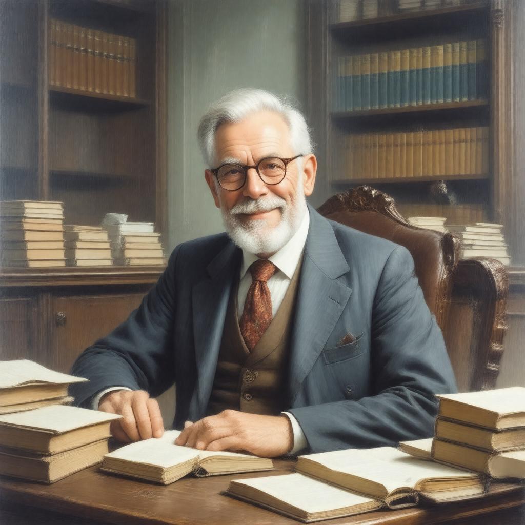AI-created image of Sir John Mortimer