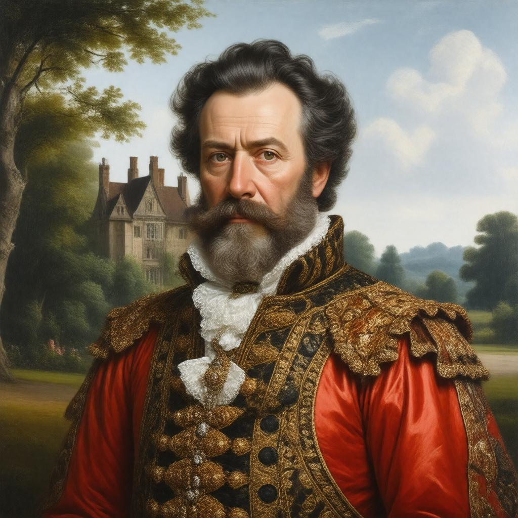 AI-created image of Sir John St John of Lydiard Tregoze, 14th Baronet