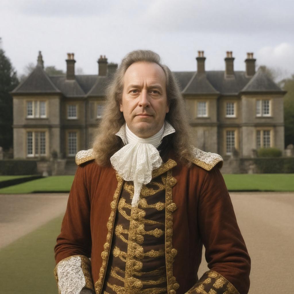 AI-created image of Sir John St John of Lydiard Tregoze, 42nd Baronet