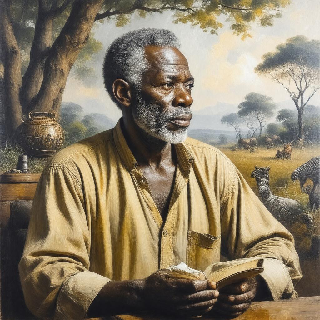 AI-created image of Sir Laurens van der Post