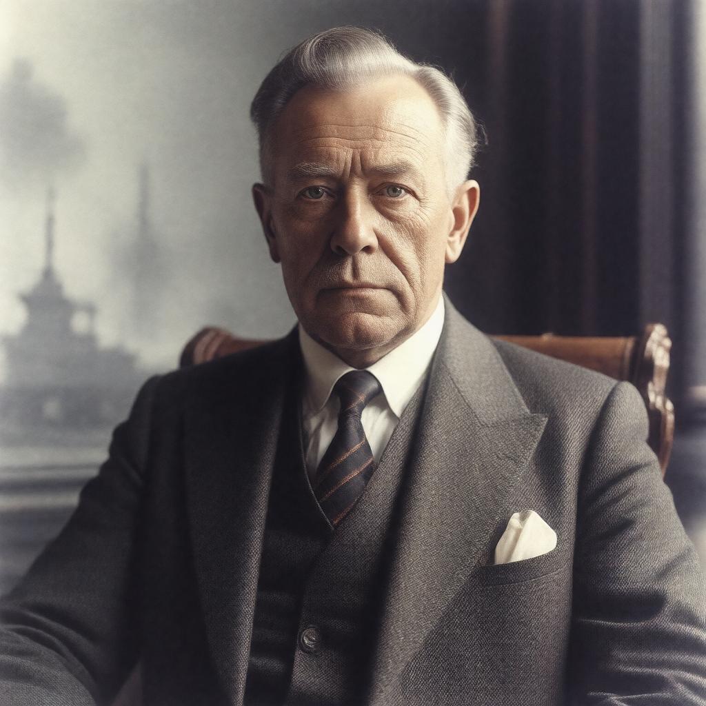 Click to view larger image AI-created image of Sir Monty Finniston