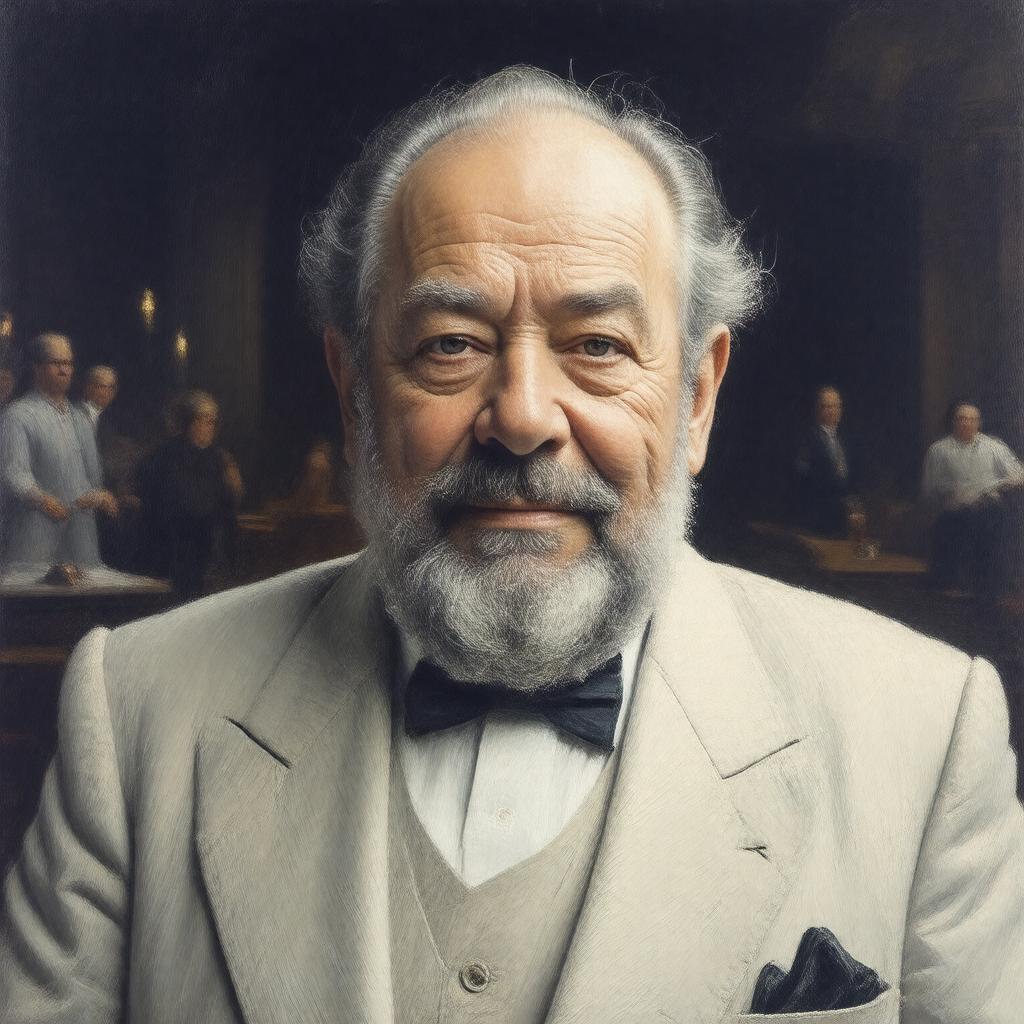 AI-created image of Sir Peter Hall