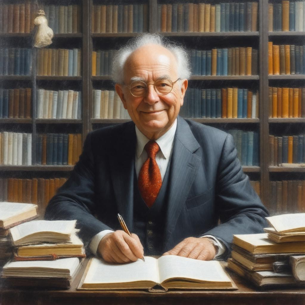 AI-created image of Sir Peter Higgs