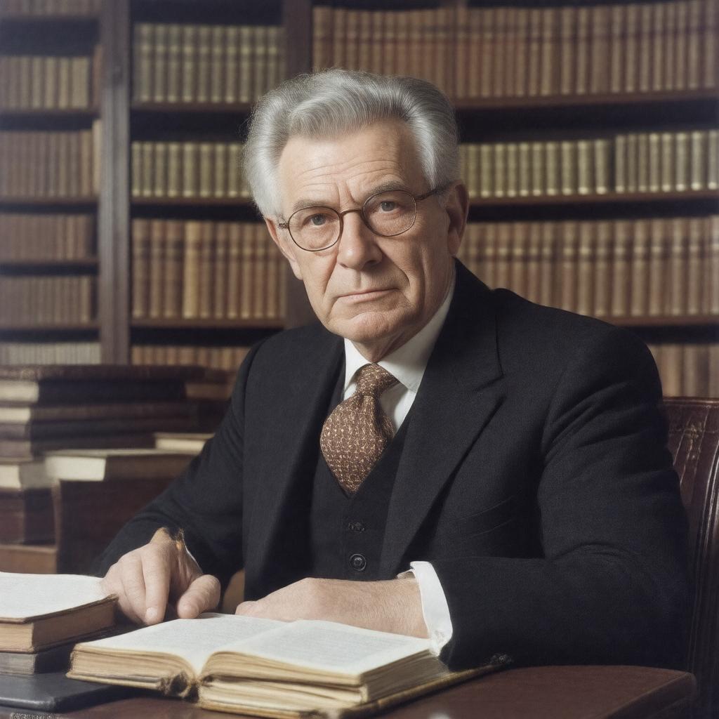 AI-created image of Sir Peter Shaffer
