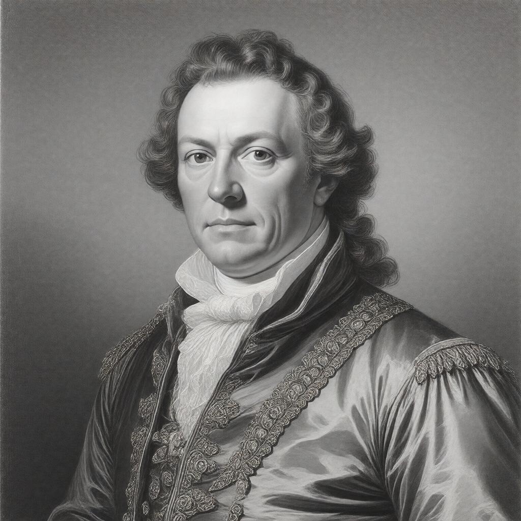 Click to view larger image AI-created image of Sir Ralph Milbanke, 6th Baronet