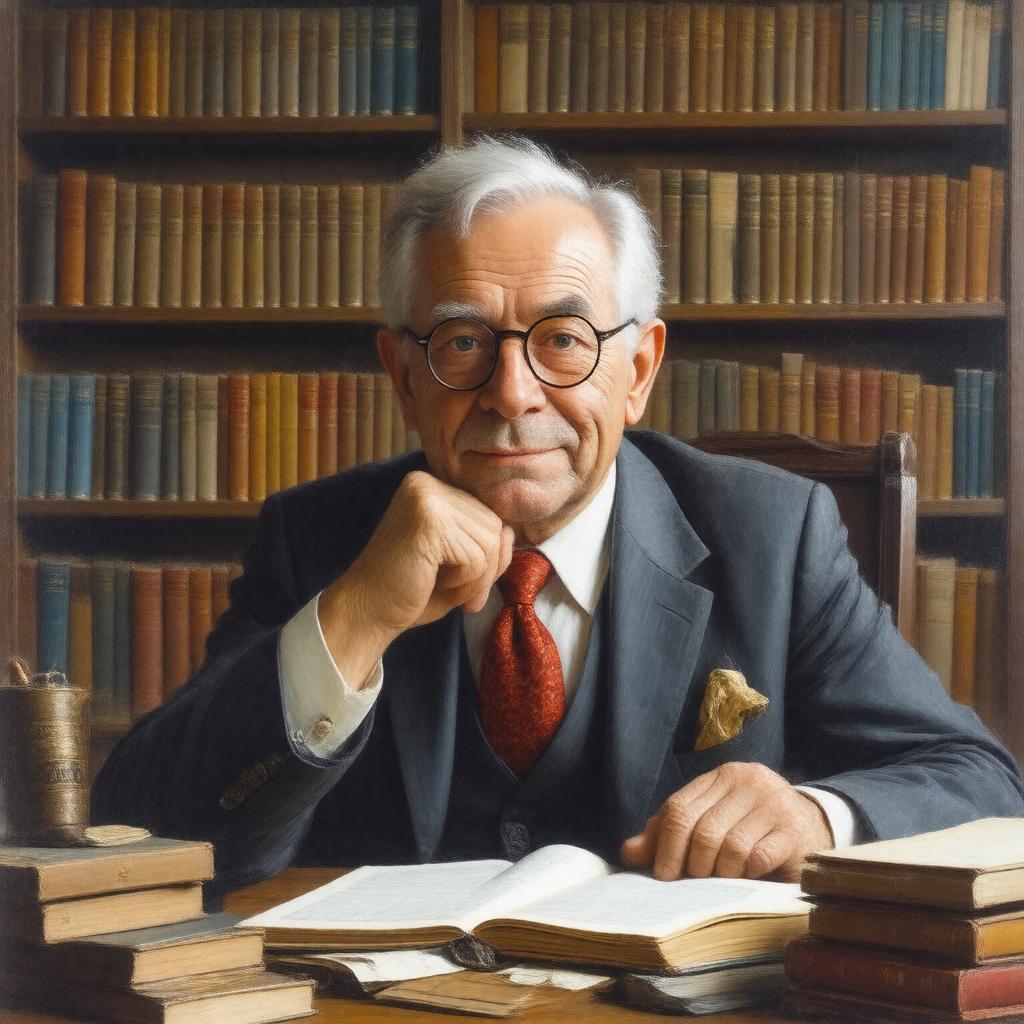 AI-created image of Sir Tom Stoppard