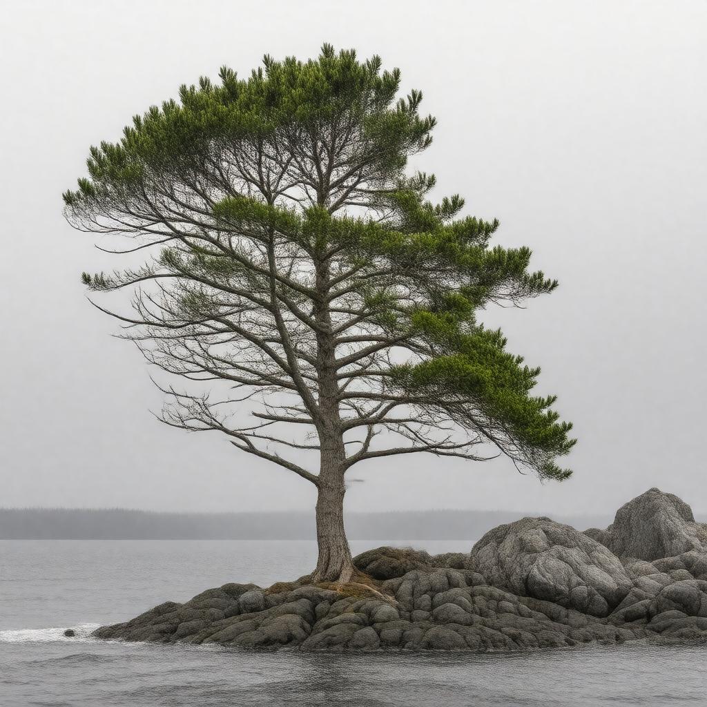 AI-created image of Sitka spruce