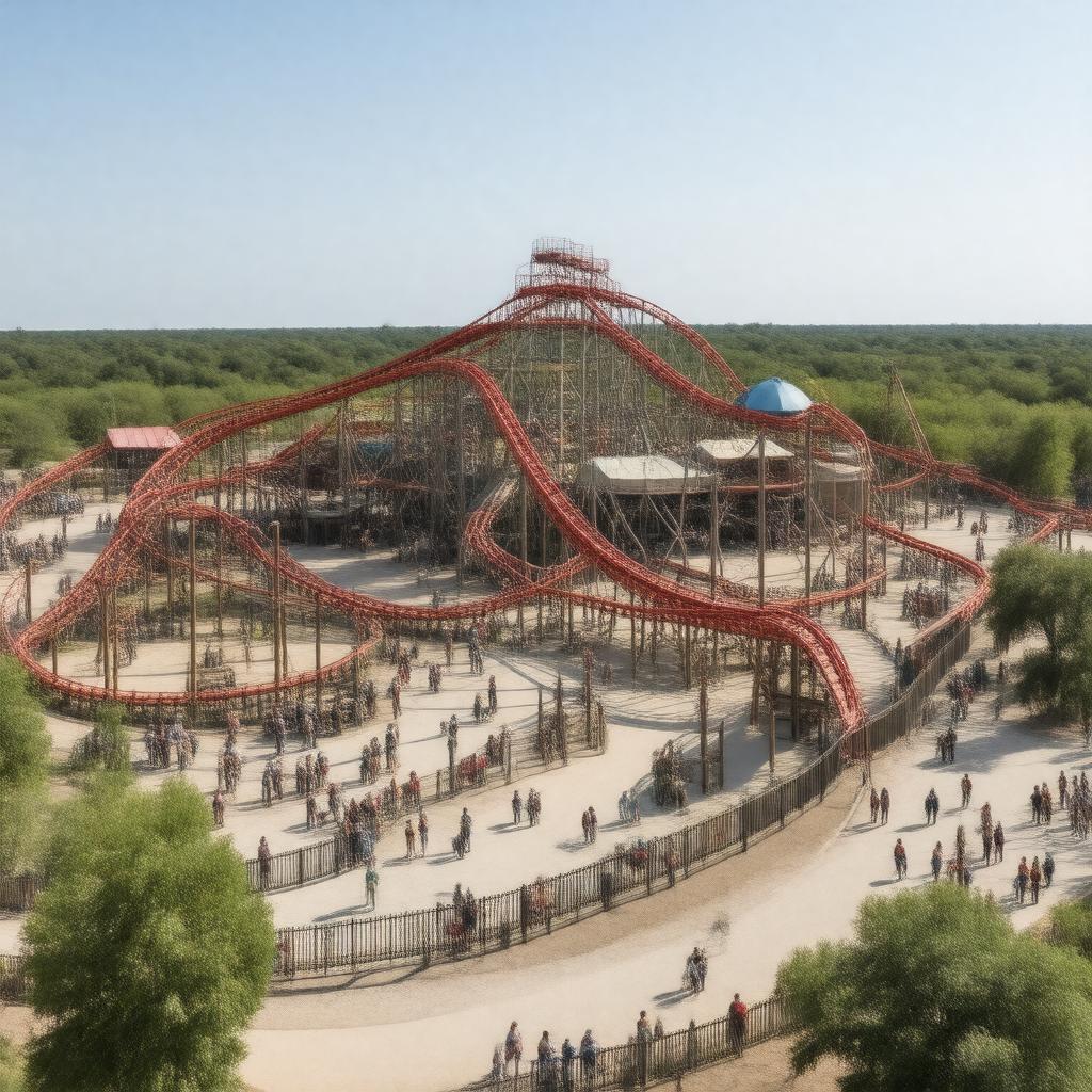 AI-created image of Six Flags Over Texas