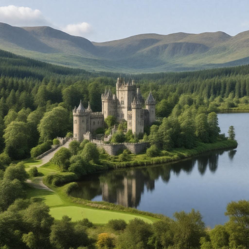 AI-created image of Skibo Castle, Scotland