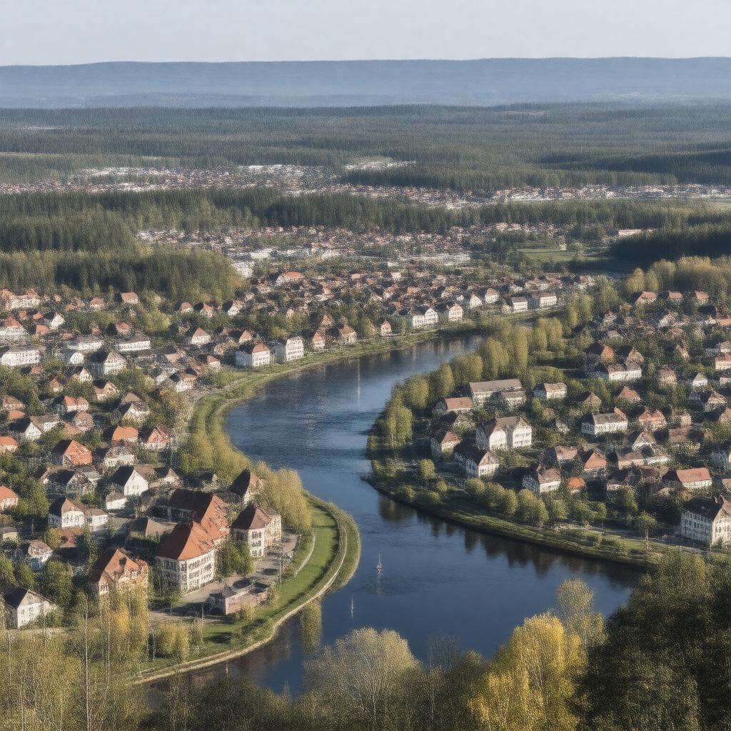 AI-created image of Skien, Norway