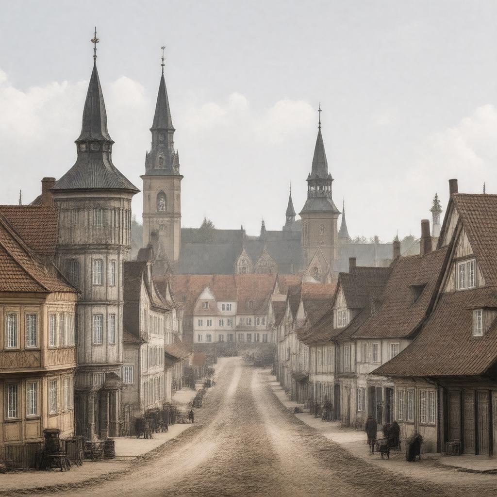 Click to view larger image AI-created image of Skierniewice, Congress Poland, Russian Empire