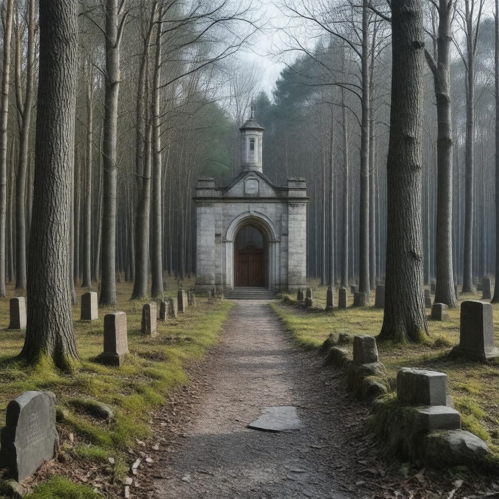 AI-created image of Skogskyrkogården