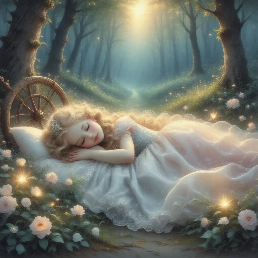 AI-created image of Sleeping Beauty