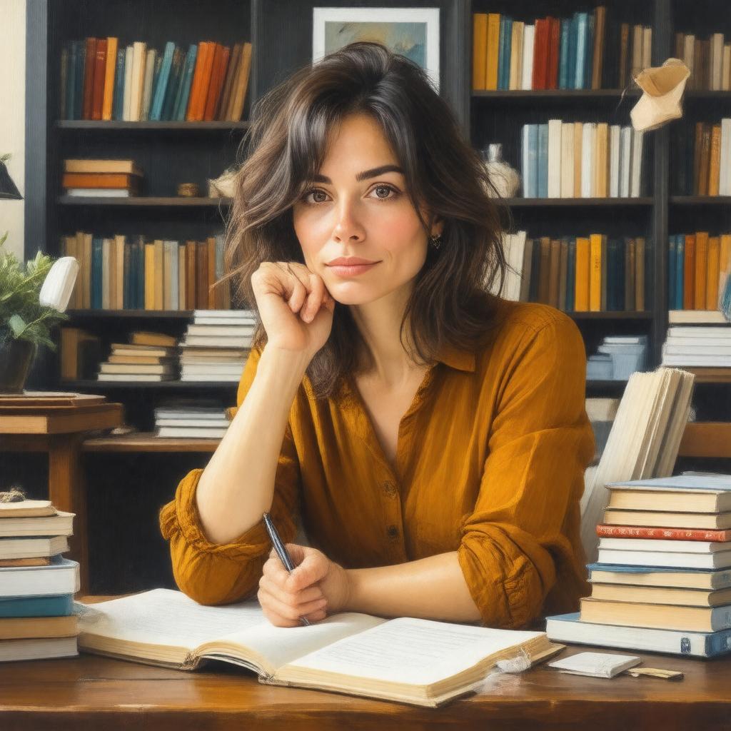 AI-created image of Sloane Crosley