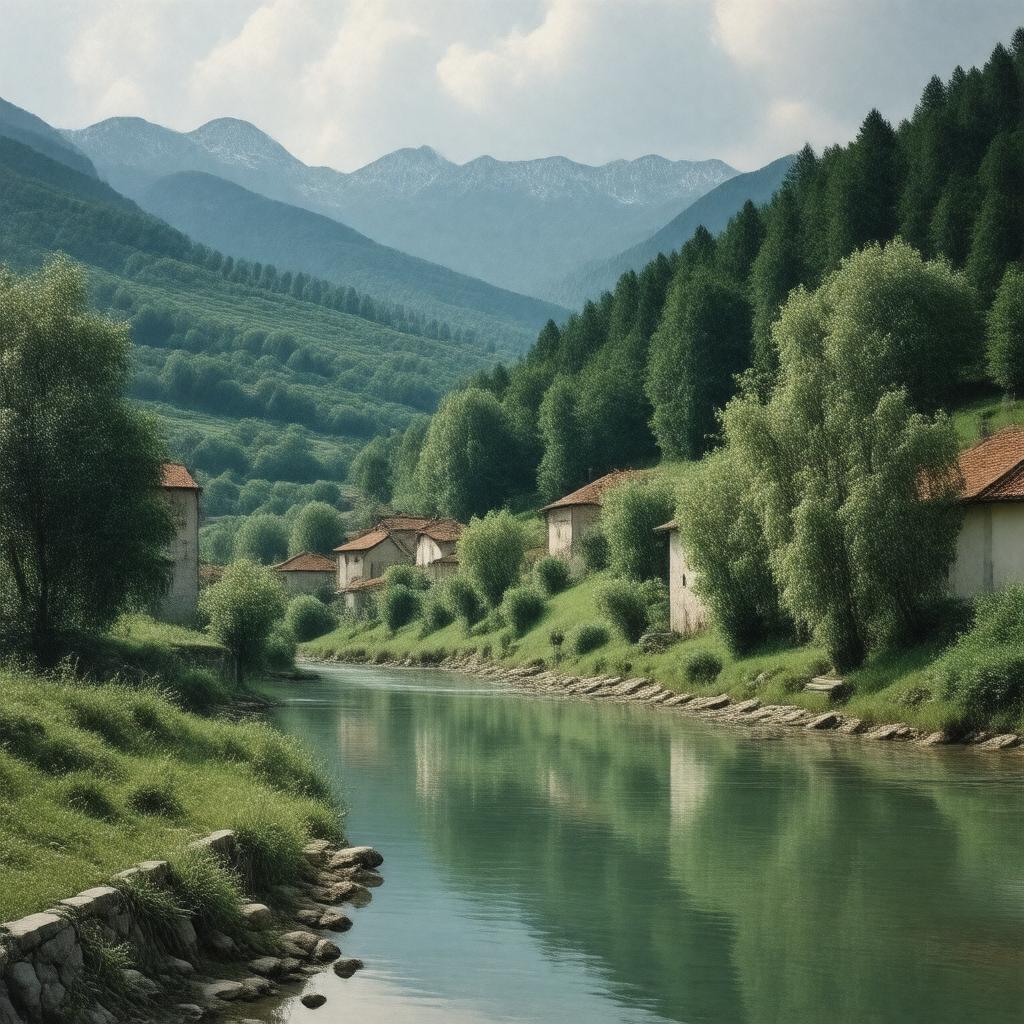 AI-created image of Smiljan, Austrian Empire