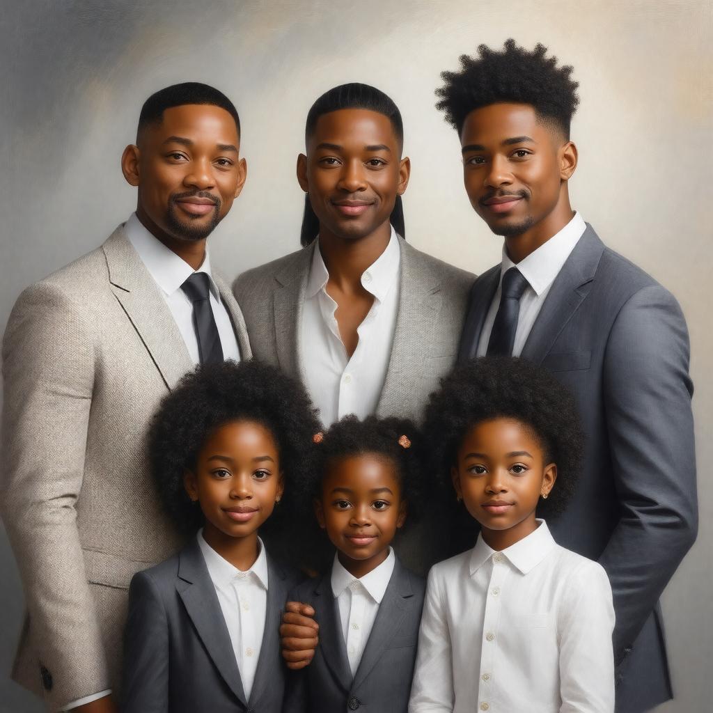 Click to view larger image AI-created image of Smith family
