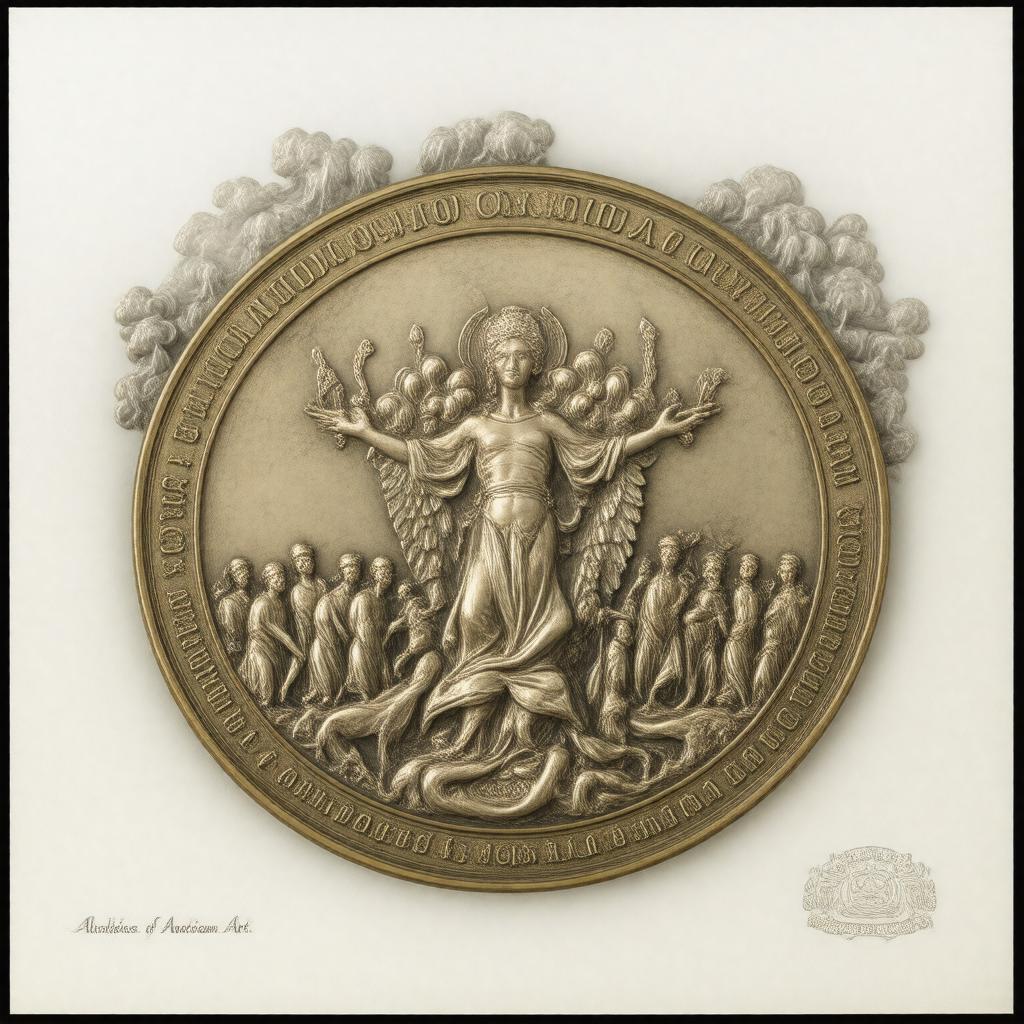 Click to view larger image AI-created image of Smithsonian Institution's Archives of American Art Medal