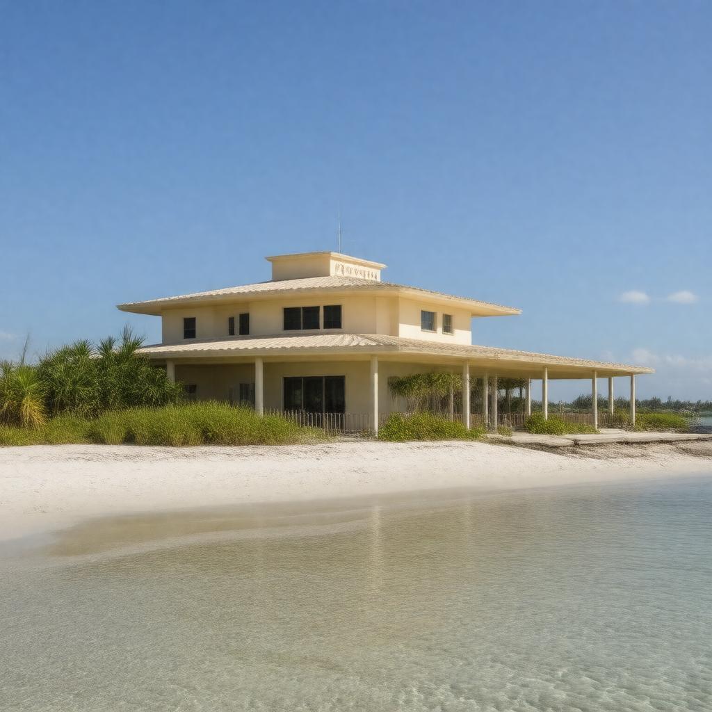 Click to view larger image AI-created image of Smithsonian Marine Station at Fort Pierce