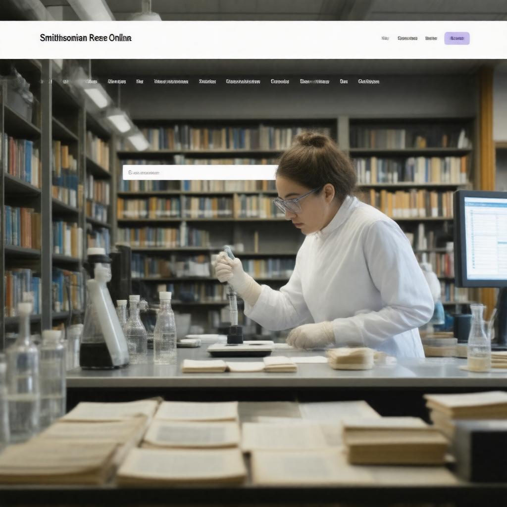 AI-created image of Smithsonian Research Online