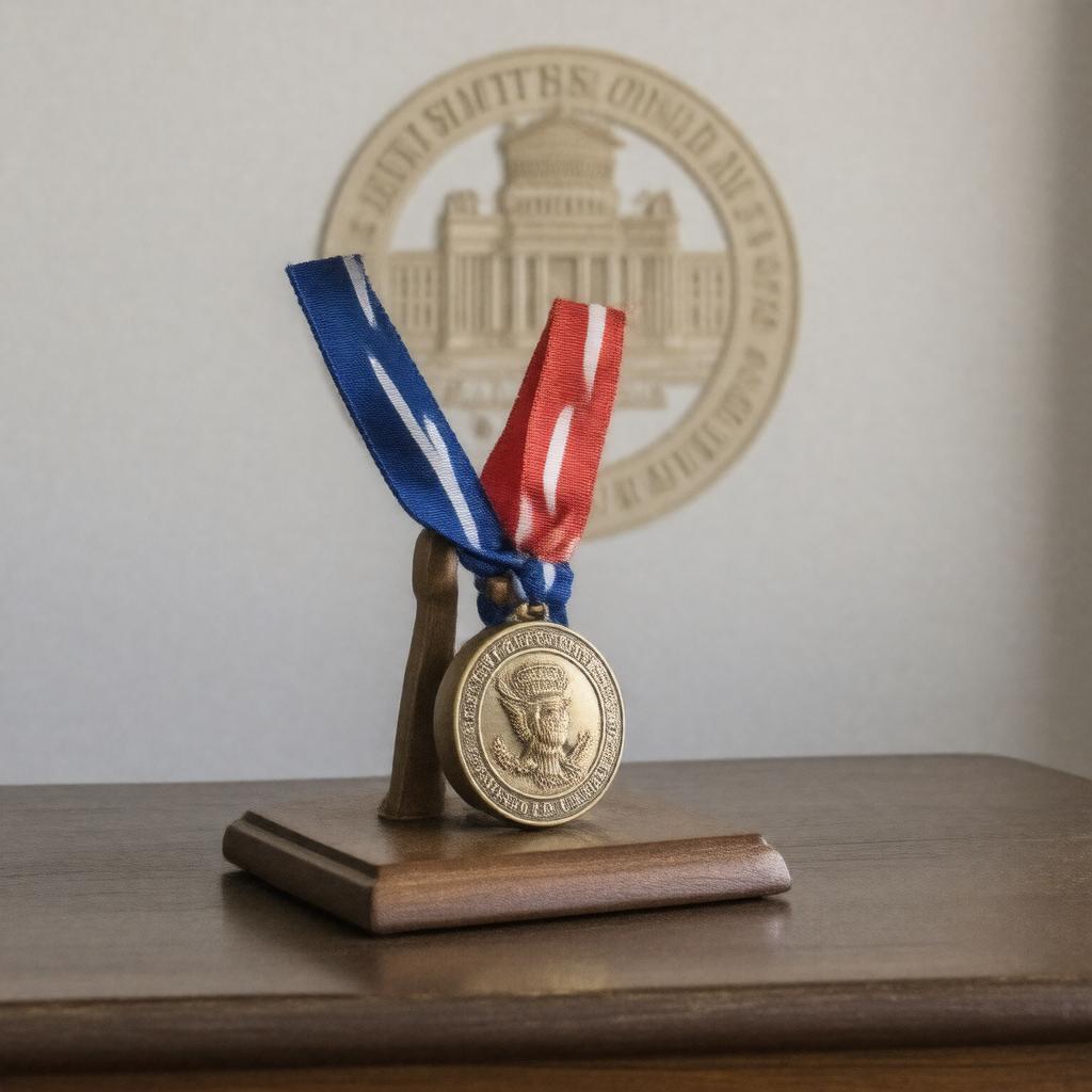Click to view larger image AI-created image of Smithsonian Secretary's Award for Outstanding Contribution to Public Service