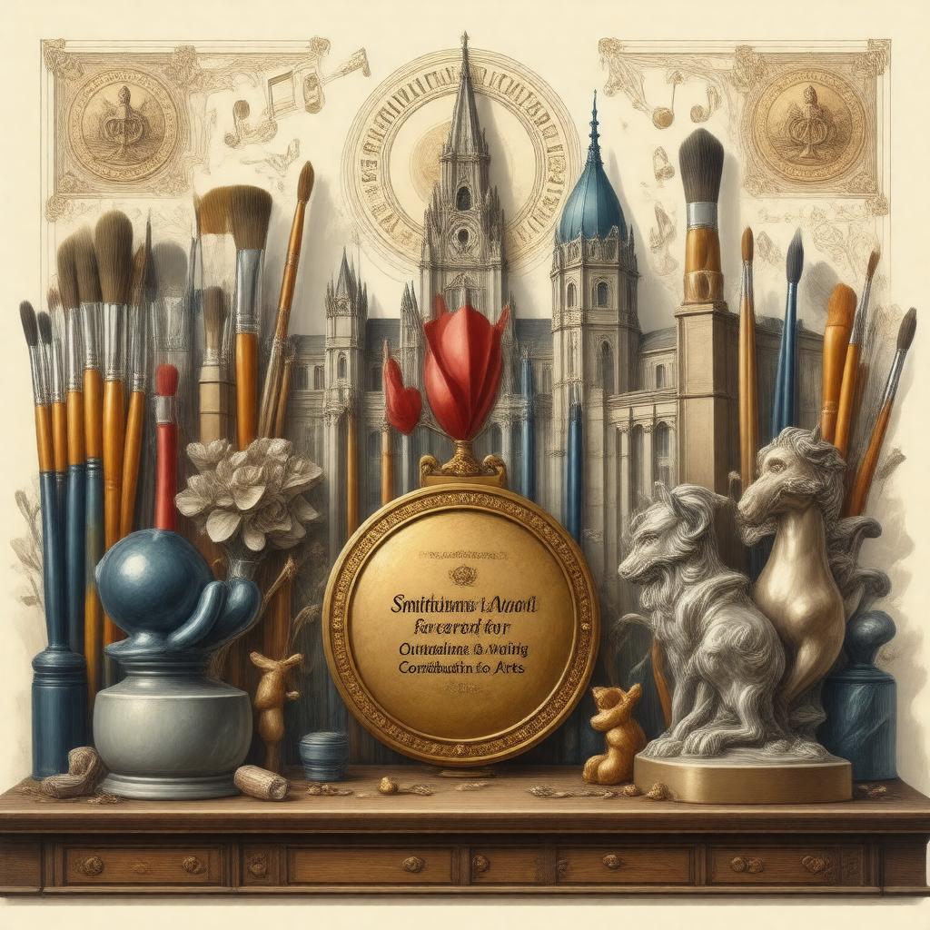 Click to view larger image AI-created image of Smithsonian Secretary's Award for Outstanding Contribution to the Arts
