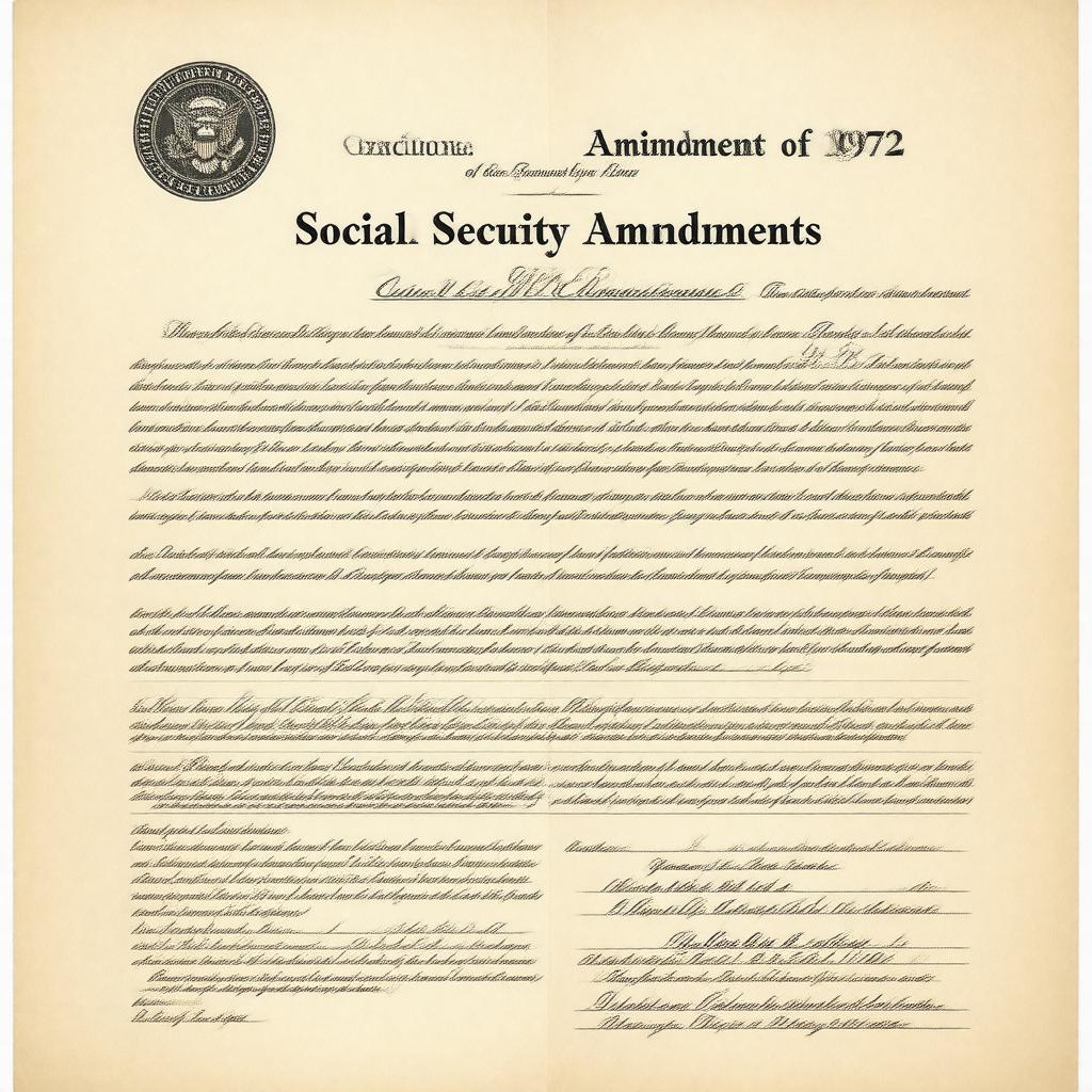 AI-created image of Social Security Amendments of 1972