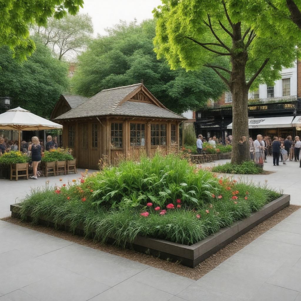 AI-created image of Soho Square Gardens