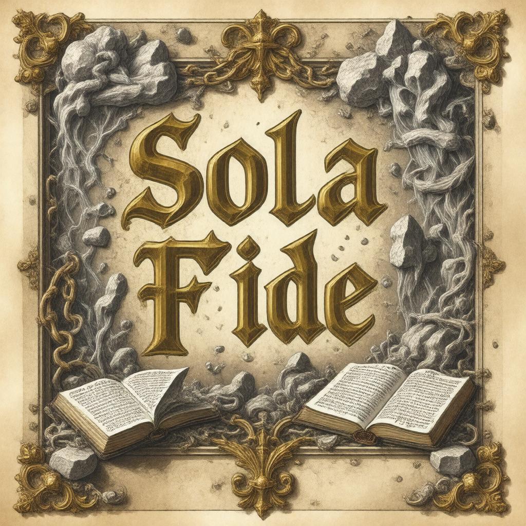 Click to view larger image AI-created image of Sola Fide