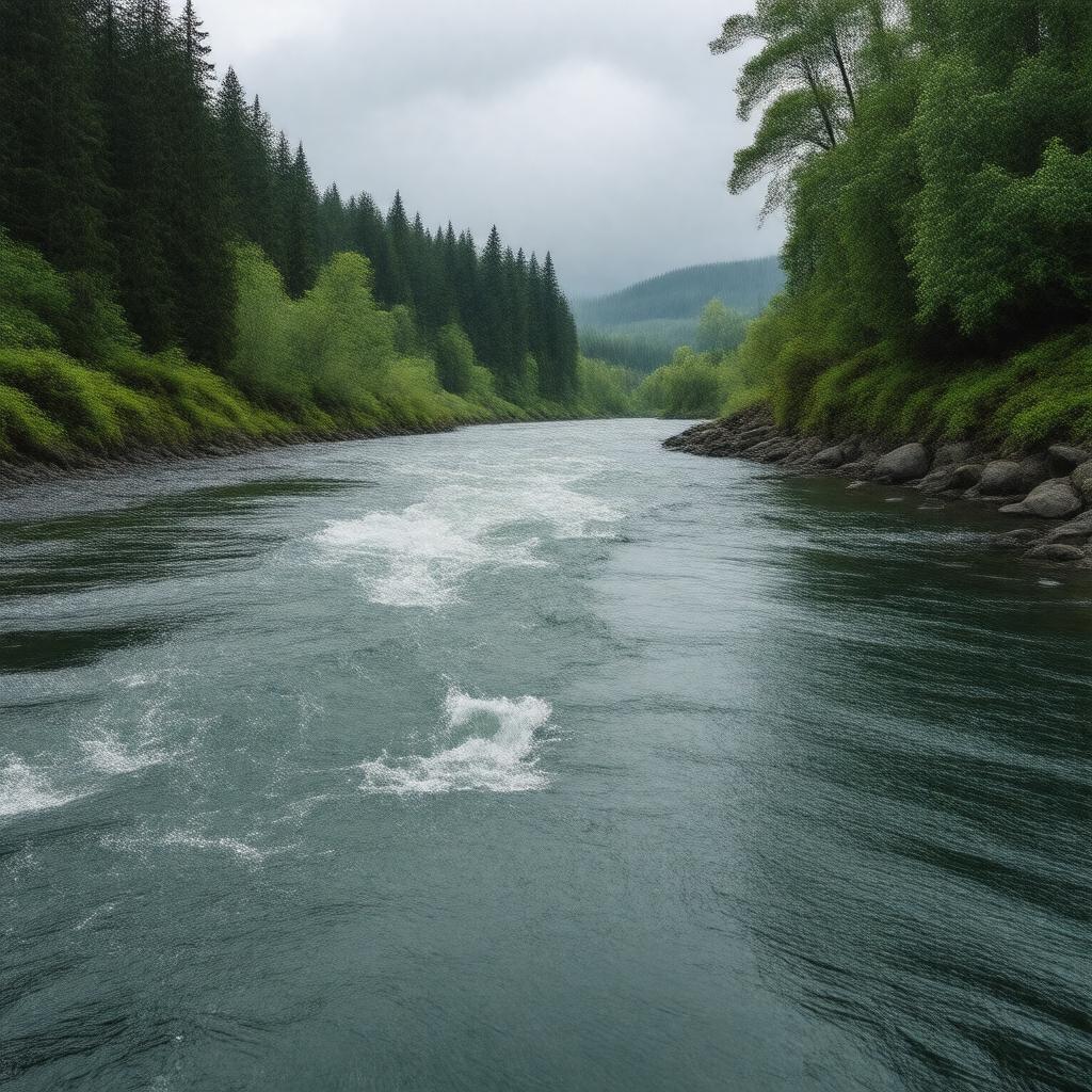 AI-created image of Somass River