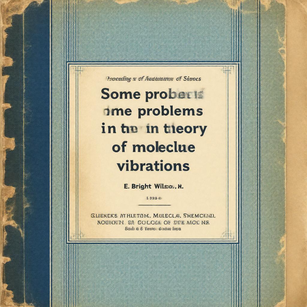 Click to view larger image AI-created image of Some problems in the theory of molecular vibrations