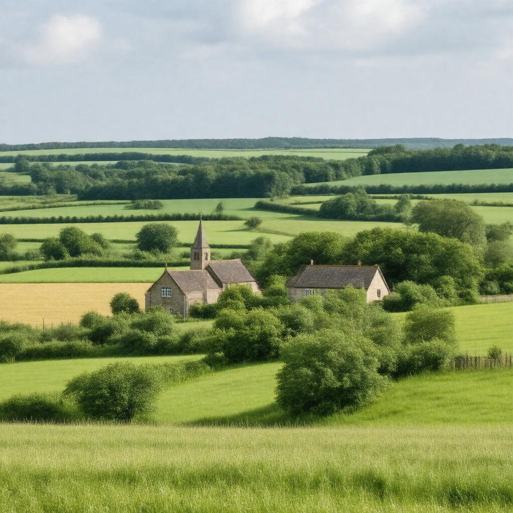 AI-created image of Somersby, Lincolnshire, England