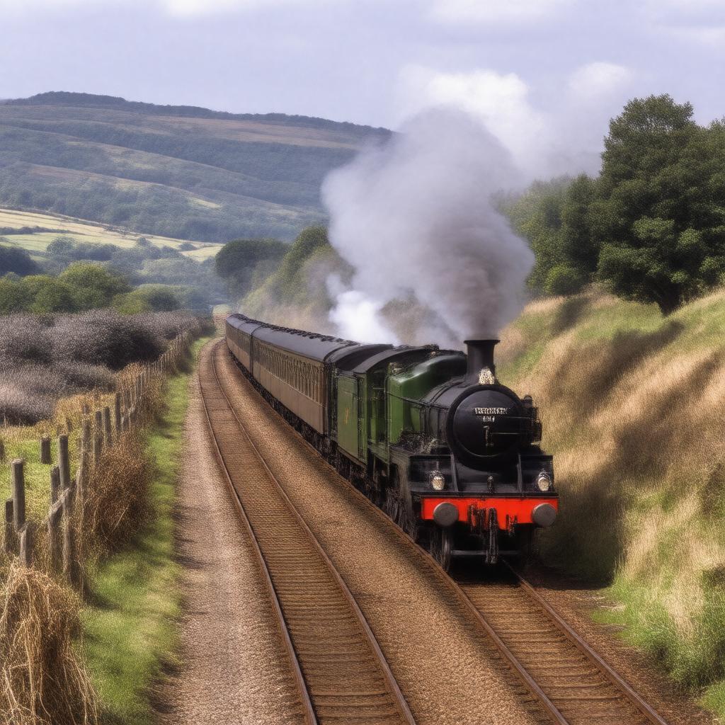 Click to view larger image AI-created image of Somerset and Dorset Joint Railway