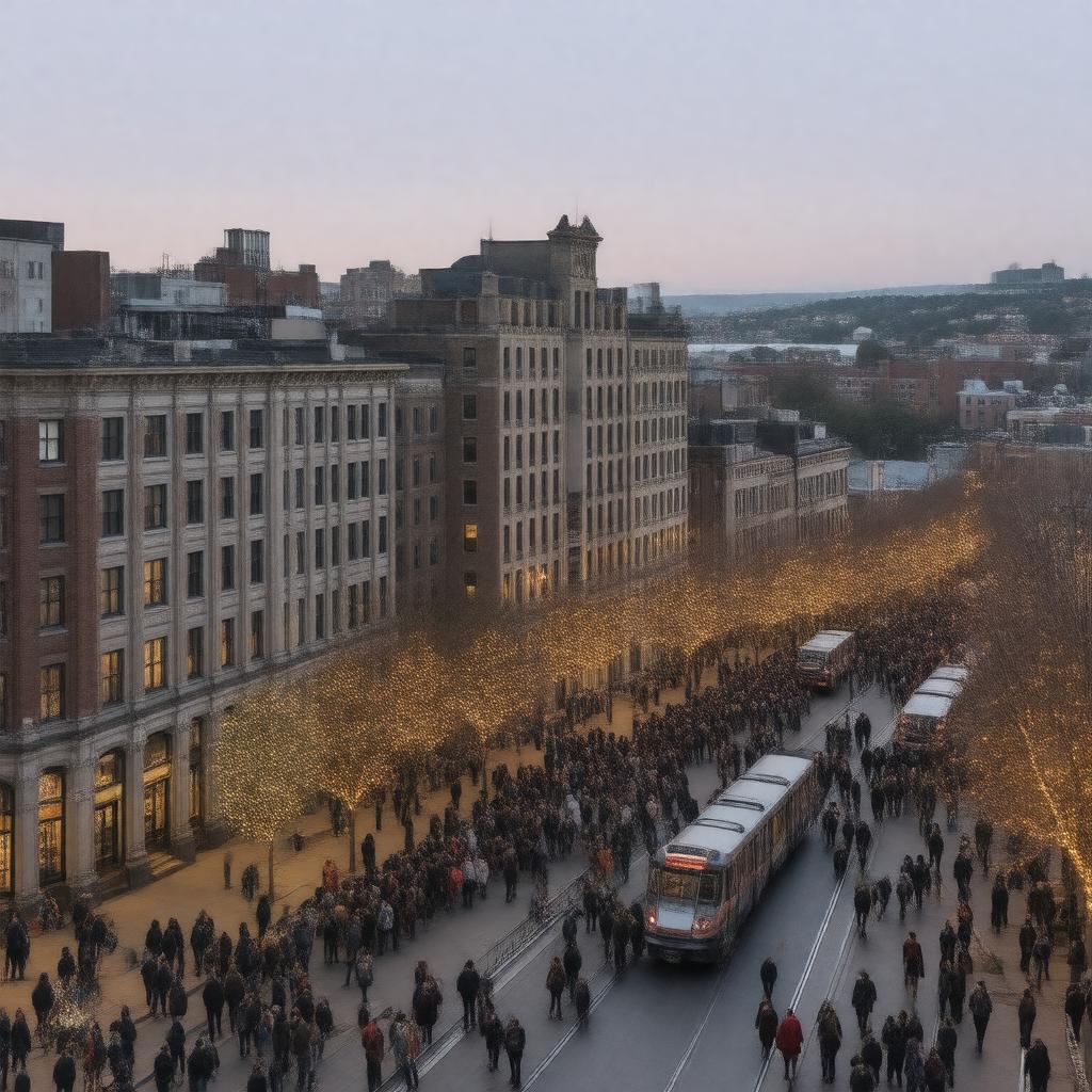 AI-created image of Somerville, Massachusetts, USA