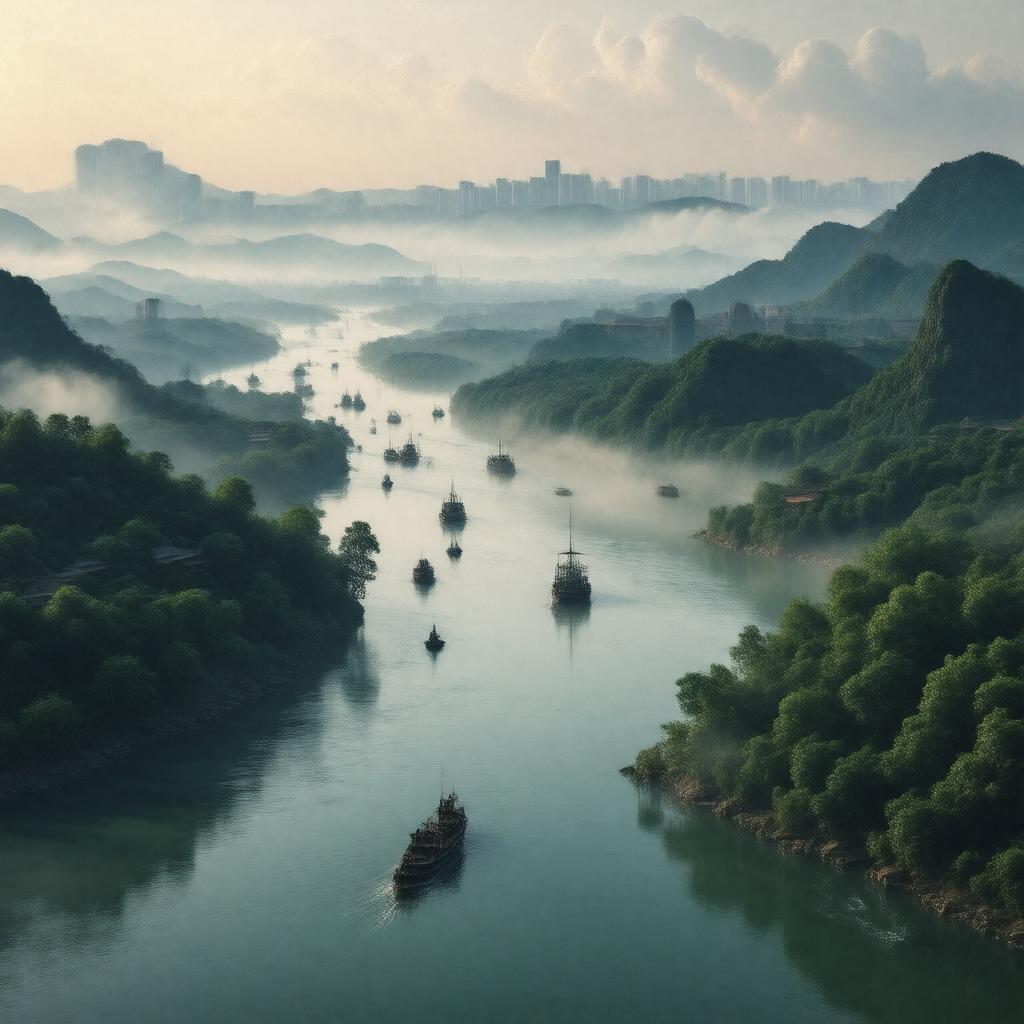 AI-created image of Songhua River