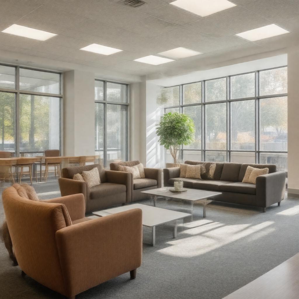 AI-created image of Sophia Gordon Hall Lounge