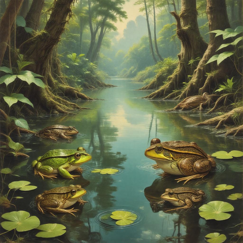 AI-created image of Sounds of North American Frogs