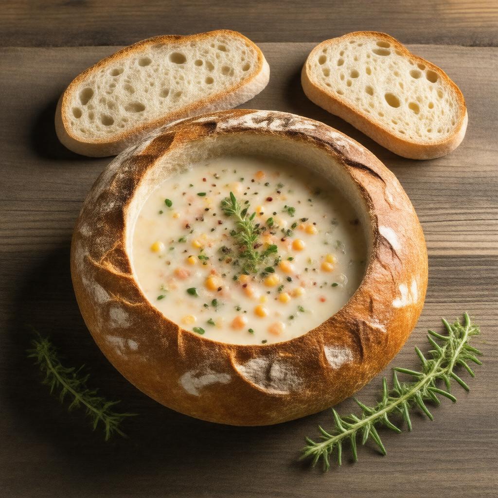 Click to view larger image AI-created image of Sourdough bread bowl