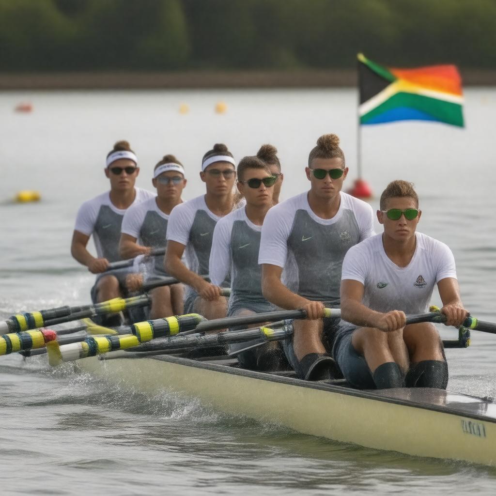 AI-created image of South African rowing team