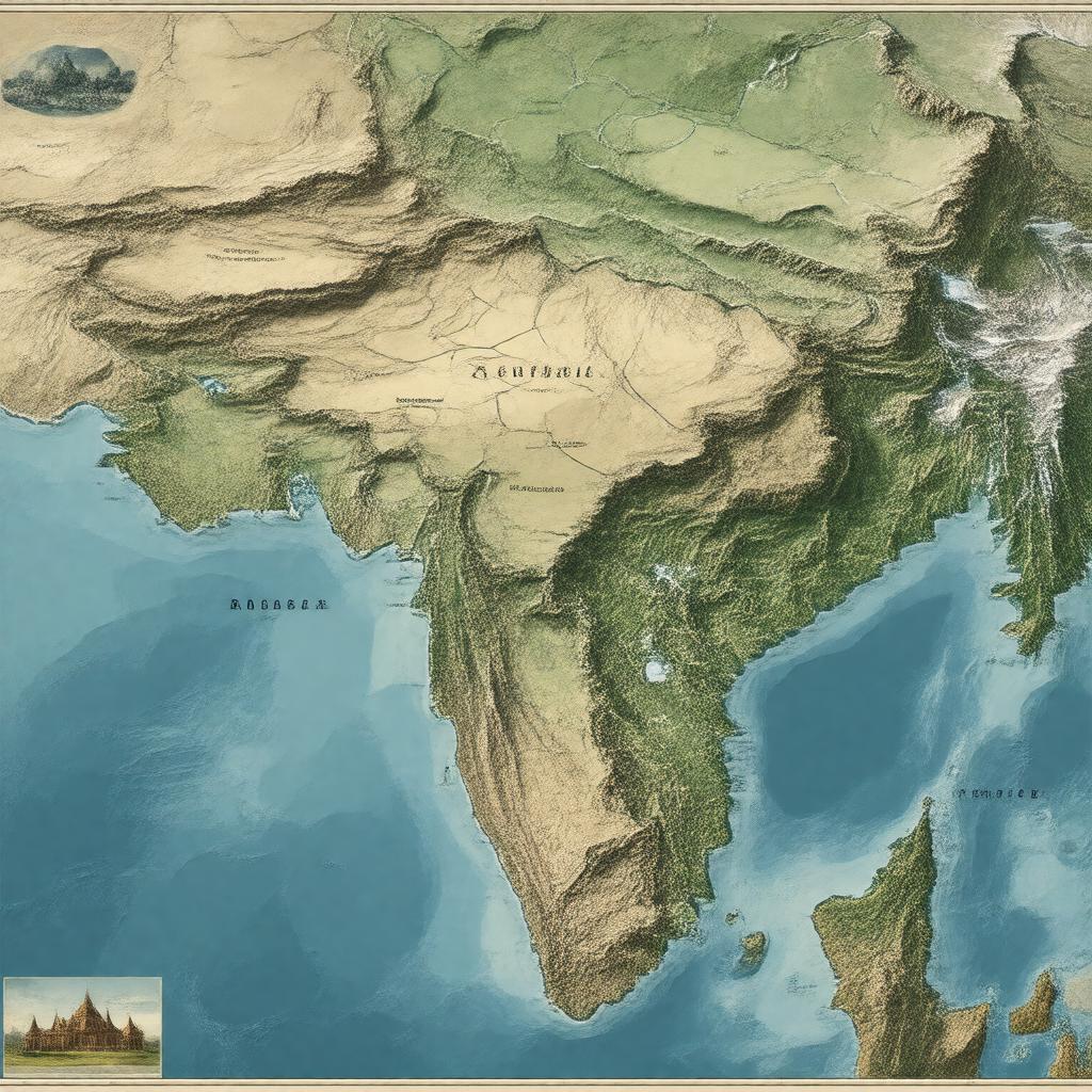 AI-created image of South Asia