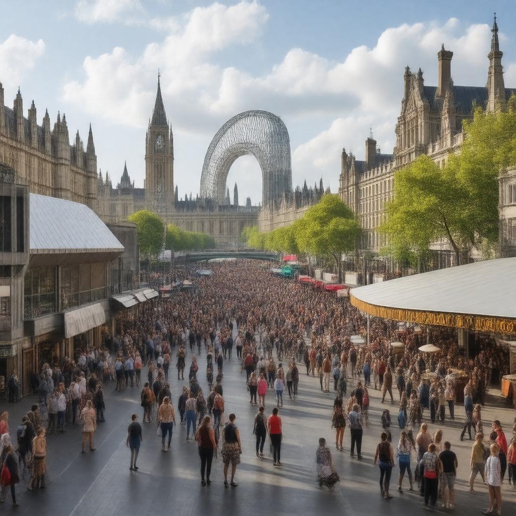AI-created image of South Bank, London