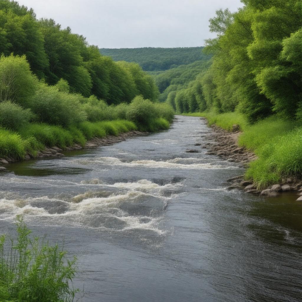 AI-created image of South Branch Piscataquog River