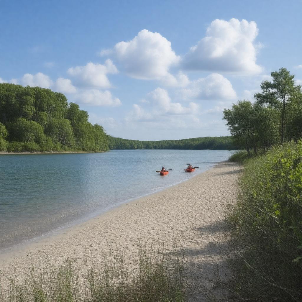 Click to view larger image AI-created image of South Cape Beach State Park