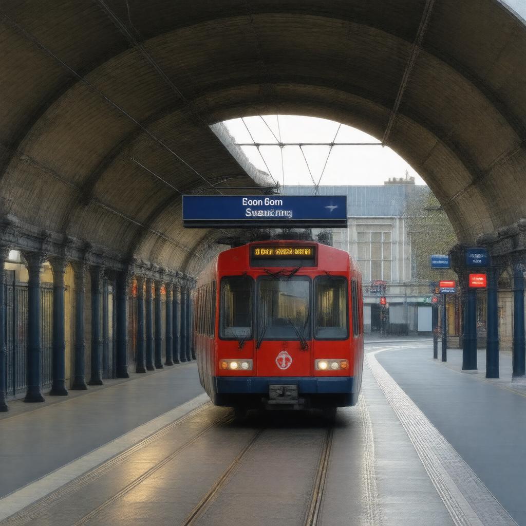 AI-created image of South Ealing station